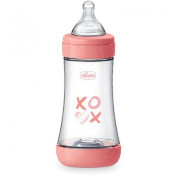 Chicco Perfect 5 Baby Bottle 240 ml Medium Flow Pink 2 m+
