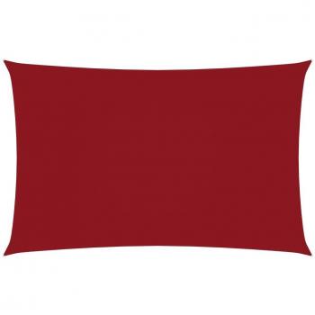Toldo de vela rectangular tela Oxford rojo 2x4,5 m