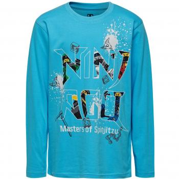LEGO Wear Boy Ninjago Cm-50225-Langarmshirt, Camisa Manga Larga para Niños, Turquesa