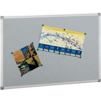 Tablero de corcho Faibo 60x90 cm Tapizado en Gris