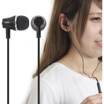 Auriculares estéreo con micrófono y control de volumen para smartphone 3.5mm IESMV-SP602BK negro
