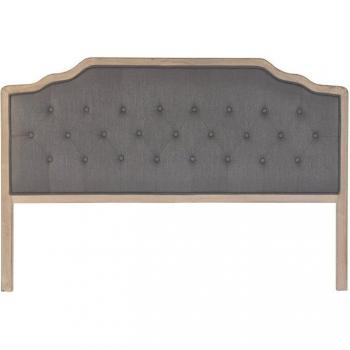 Cabecero de Cama Gris Oscuro Madera de Caucho 160 x 10 x 120 cm