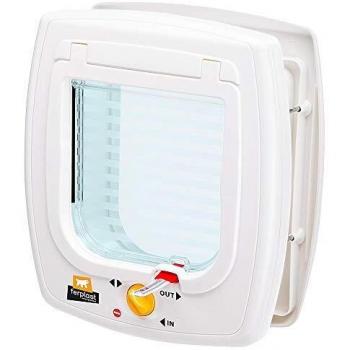 Ferplast Swing 5 - Puerta Gatera Blanca para Mascotas Pequeñas