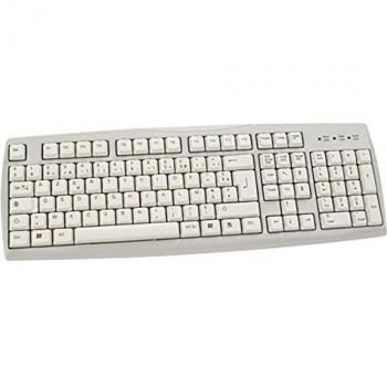Teclado HEDEN 108 Teclas USB, Color Beige, Estilo Retro