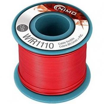 Cable Flexible 0,5MM 25M. Rojo