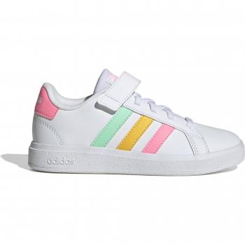 Adidas Grand Court 2.0 EL Kids Sneakers with Elastic Laces and Top Strap
