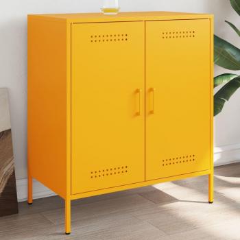 Armario amarillo mostaza de acero 68x39x79 cm