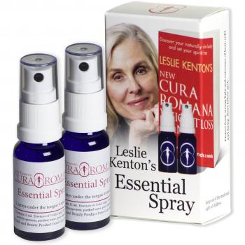 Leslie Kenton's Cura Romana Essential Spray for Natural, Safe, No-Hunger Weight Loss, Internal Cleansing, and Radiant Health. This Product is the Celebrated Companion For Use With Leslie Kenton's New Cura Romana Weightloss Plan Book.