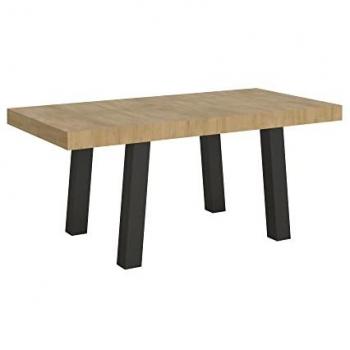 Mesa extensible 90x190/284 cm Puente Nature Roble con Antracita