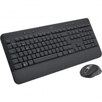Logitech Signature MK650 Combo For Business - Teclado y Ratón Inalámbricos, Bluetooth, AZERTY Francés, 4000 dpi, Color Grafito
