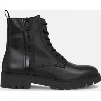 Botas de hombre Calvin Klein Jeans en piel sintética, modelo Combat negro intenso, talla 43