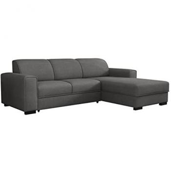 Sofá rinconero Columbus 186 con función de descanso y caja de ropa de cama, 260x182x90cm