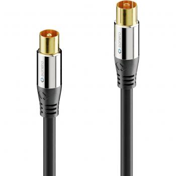 Cable de Conexión Koaxial Premium IEC 7,5 m Negro