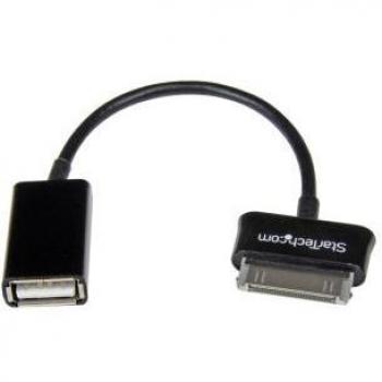 StarTech.com Cable Adaptador USB OTG para Samsung Galaxy Tab - Negro - Conector Macho a USB A Hembra