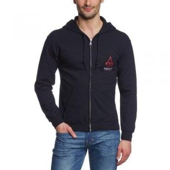 Coole-Fun-T-Shirts Sweatshirt Assassin Creed Flag Hoody mit Kapuze Pullover Ubisoft mit Logo - Sudadera con capucha, color negro, talla M