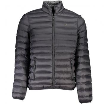 U.S. Polo Assn. Men's Black Long Sleeve Zip Jacket - 3XL, Embroidered Nylon with Pockets
