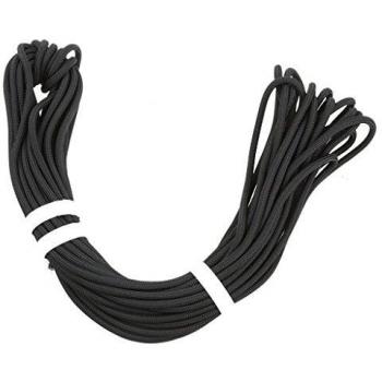 Profesional Cable Cuerda De Seguridad Supervivencia Escalada Senderismo Auxiliar - Negro, 50m
