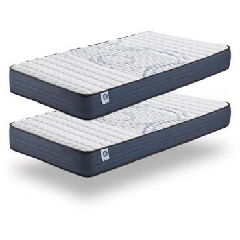 Pack x2 Colchones Perfectsleep 90x190 cm - Espuma Viscoelástica HR y Blue Látex - 30 cm - Firme, Reversible, Hipoalergénico, Transpirable