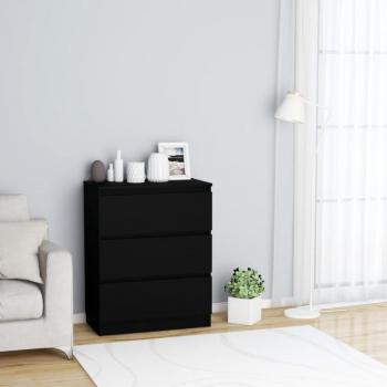 vidaXL Black Sideboard 60x35x76 cm Engineered Wood