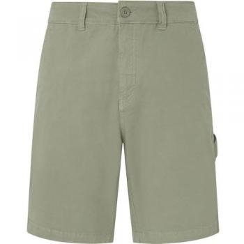 Bermudas Pepe Jeans Carpenter Hombre Verde Palma 32, Tejido Elástico, Fit Relaxed, Casual, Algodón Sostenible