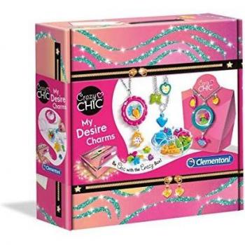 Clementoni-18586 - My Desire Charms - abalorios y set para hacer pulseras infantiles a partir de 7 años