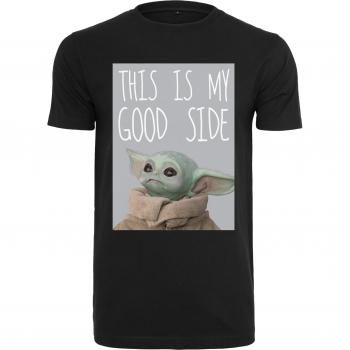 Baby Yoda Good Side Men's T-Shirt - Black, 100% Cotton