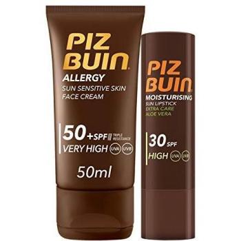 Piz Buin Allergy Face Cream SPF50+ 50ml with Lipstick Balm SPF30 Gift Pack