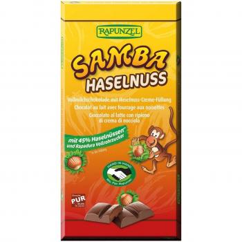 Rapunzel Chocolate con Leche y Avellanas Samba 90 Gramos