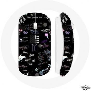 Ratón Inalámbrico con Logo de BTS y Nombres de Miembros de BLACKPINK