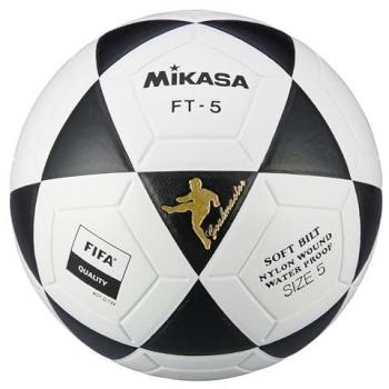 Mikasa Balón de Fútbol Ft-5 FIFA Quality, Color Negro-Blanco, características: diseño aprobado por la FIFA, material duradero, superficie texturizada para mejor agarre y control, tamaño oficial