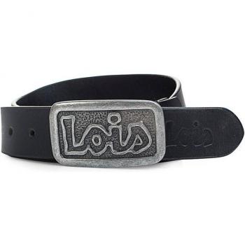 Cinturón de hombre de piel en color negro - Marca Lois 49806