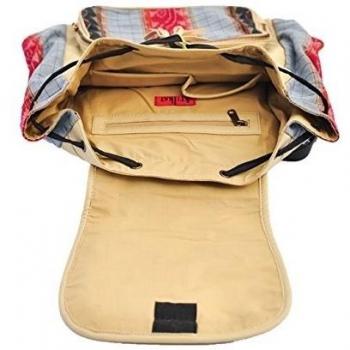 AT IKAT Indian De las mujeres Gris & Beige Hiking Espalda Pack Bolso Rucksack Viajar Bolso