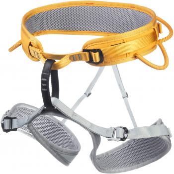 Arnés de Escalada Singing Rock Ray para Principiantes - Ajustable y Acolchado, Color Naranja y Gris, Talla M