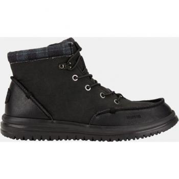 Botines de cordones HeyDude para hombre en cuero sintético repelente al agua, color negro, talla 45, ante