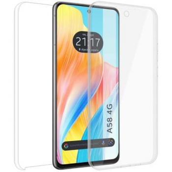 Funda Doble 360 Full Body Transparente PC + TPU para Oppo A58 4G