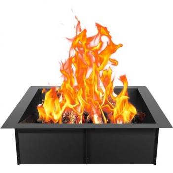VEVOR Heavy Duty Square Fire Pit Insert, 42x42 in Outer/36x36 in Inner Diameter, 10 in Height Carbon Steel Campfire Ring