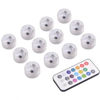 XCSOURCE® RGB LED Sumergible Luz LED Multicolor Impermeable Fiesta de bodas Base florero Luz floral Con un controlador de Romote LD843