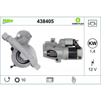 Motor de arranque VALEO 438405, tipo: motor de arranque, características: alta eficiencia, diseño compacto, fácil instalación, compatible con múltiples modelos de vehículos