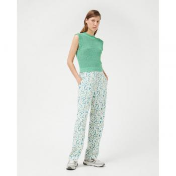 Pantalón Compañía Fantástica Mujer Azul Flores