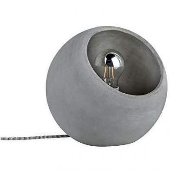 Lámpara de mesa Neordic Ingram de hormigón, 1x20W E27, gris, 230V