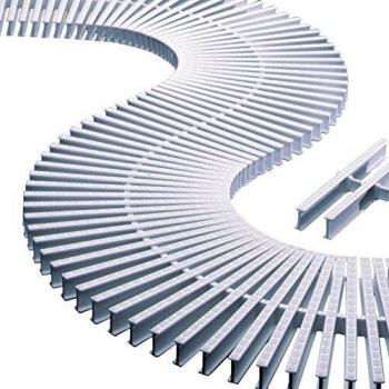 Módulo rejilla transversal para curvas alto 22mm ancho 335mm