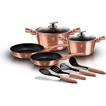 Berlinger Haus Rose Gold Batería de Cocina 10 Piezas Aluminio