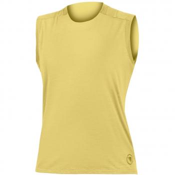 Maillot Endura SingleTrack de manga corta para mujer - S, color amarillo pálido