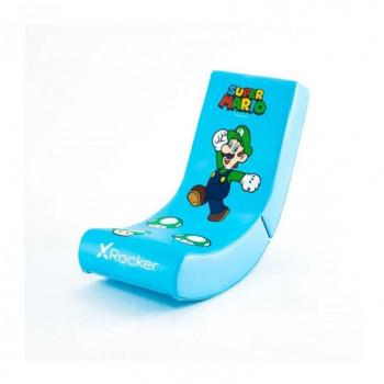 Silla Gaming X Rocker Luigi Azul - Super Mario All-Star, Asiento Rembolsado Multicolor