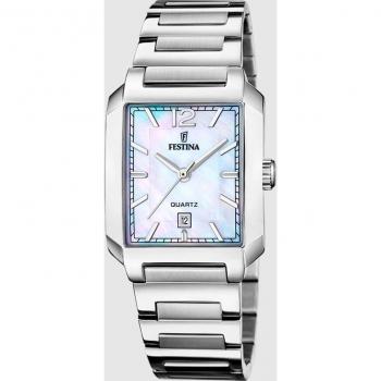 Reloj Festina F20679/2 Mujer - Elegante diseño cuadrado en acero plateado