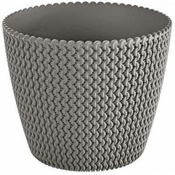 Maceta redonda 11,5L Prosperplast Splofy de plástico en color gris, Ø29,5 x 24,9 cm