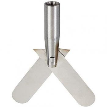 Neolab 2/2371 - Mezclador de aleta de acero inoxidable para barra de 6 mm de doble cabeza ajustable - 60 mm de diámetro