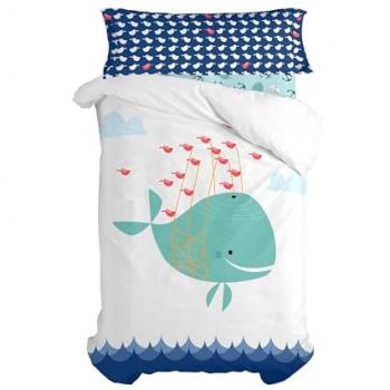 Juego Nórdico Happyfriday Ballena 2 Piezas Multicolor 180x220 cm 100% Algodón 150 TC