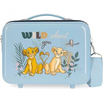 Disney Neceser Infantil Before the Bloom Rey León Rígido Adaptab 9L Azul