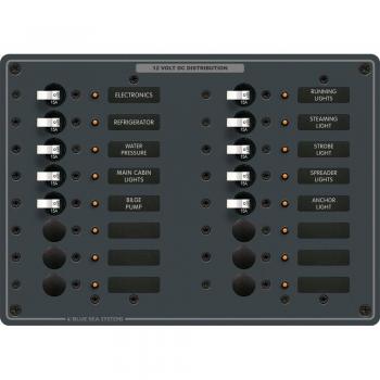 Blue Sea Systems 8377 DC 16 Position Panel